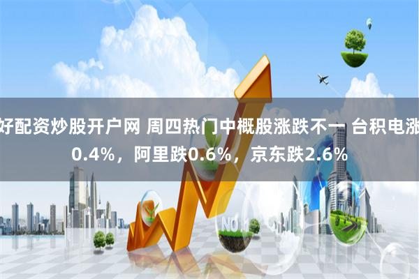 好配资炒股开户网 周四热门中概股涨跌不一 台积电涨0.4%,阿里跌0.6%,京东跌2.6%